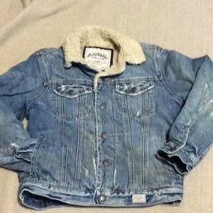 🕶VINTAGE ABERCROMBIE JEAN SHERPA LINED JACKET🕶